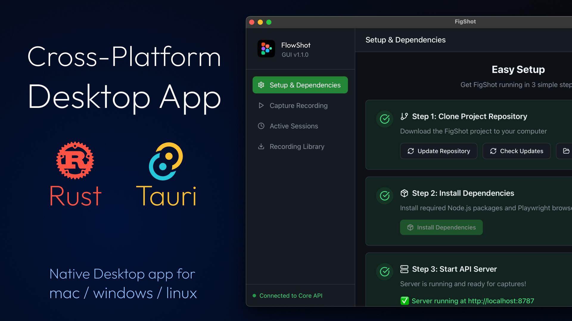 Record your prototype with all formats