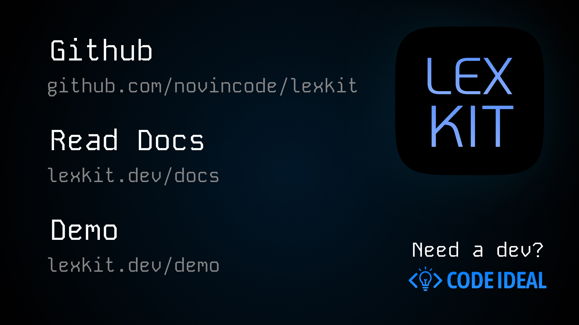LexKit developer info