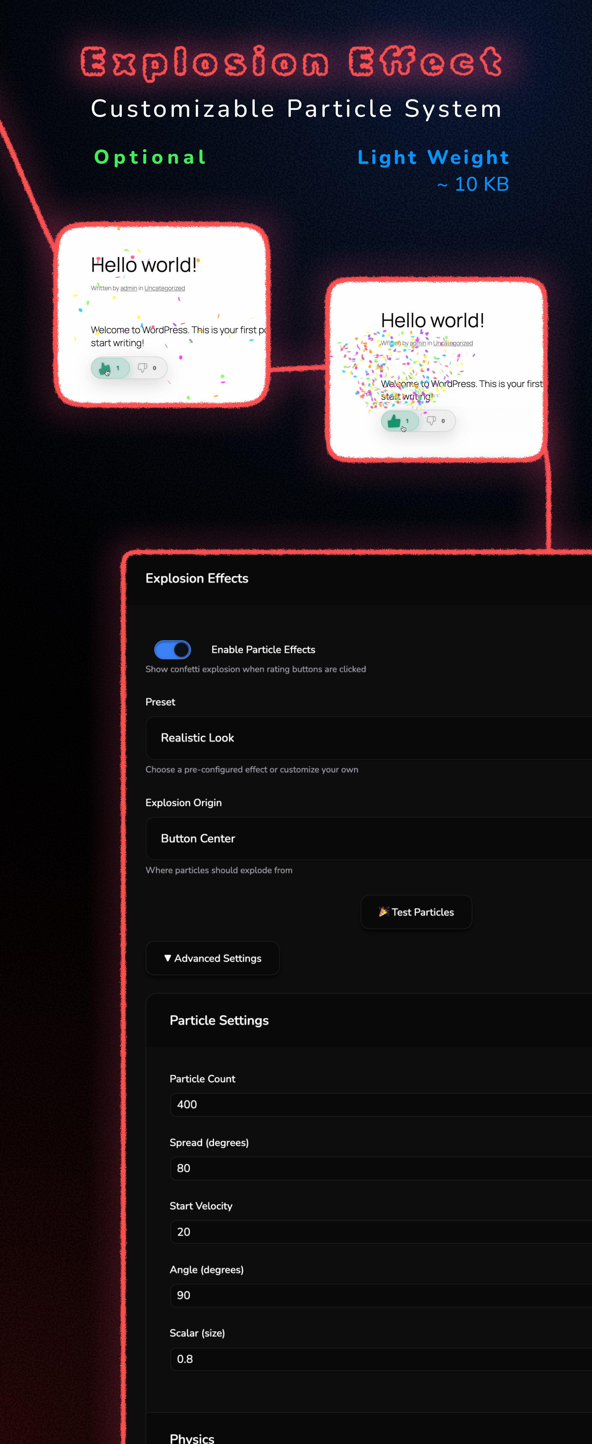 RatePress Confetti Effects